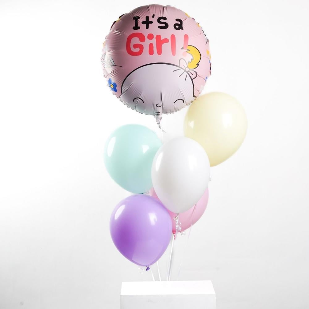 Baby balloon set pink